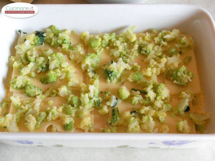 Lasagne dorate con Broccolo romanesco e Curcuma preparazione 13